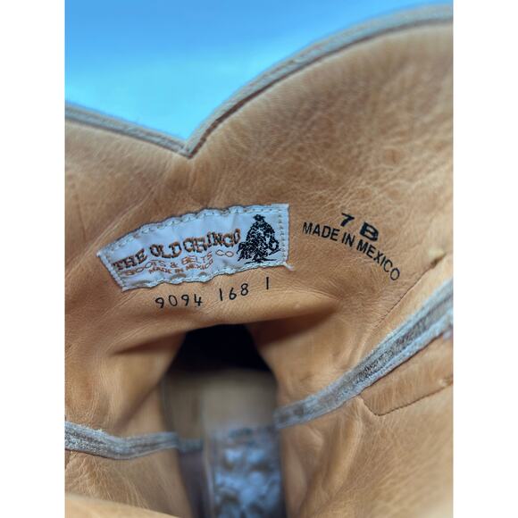 OLD GRINGO WOMEN'S LEOPARDITO WESTERN BOOTS - SNIP TOE Tan LEATHER SIZE 7 - Picture 11 of 11